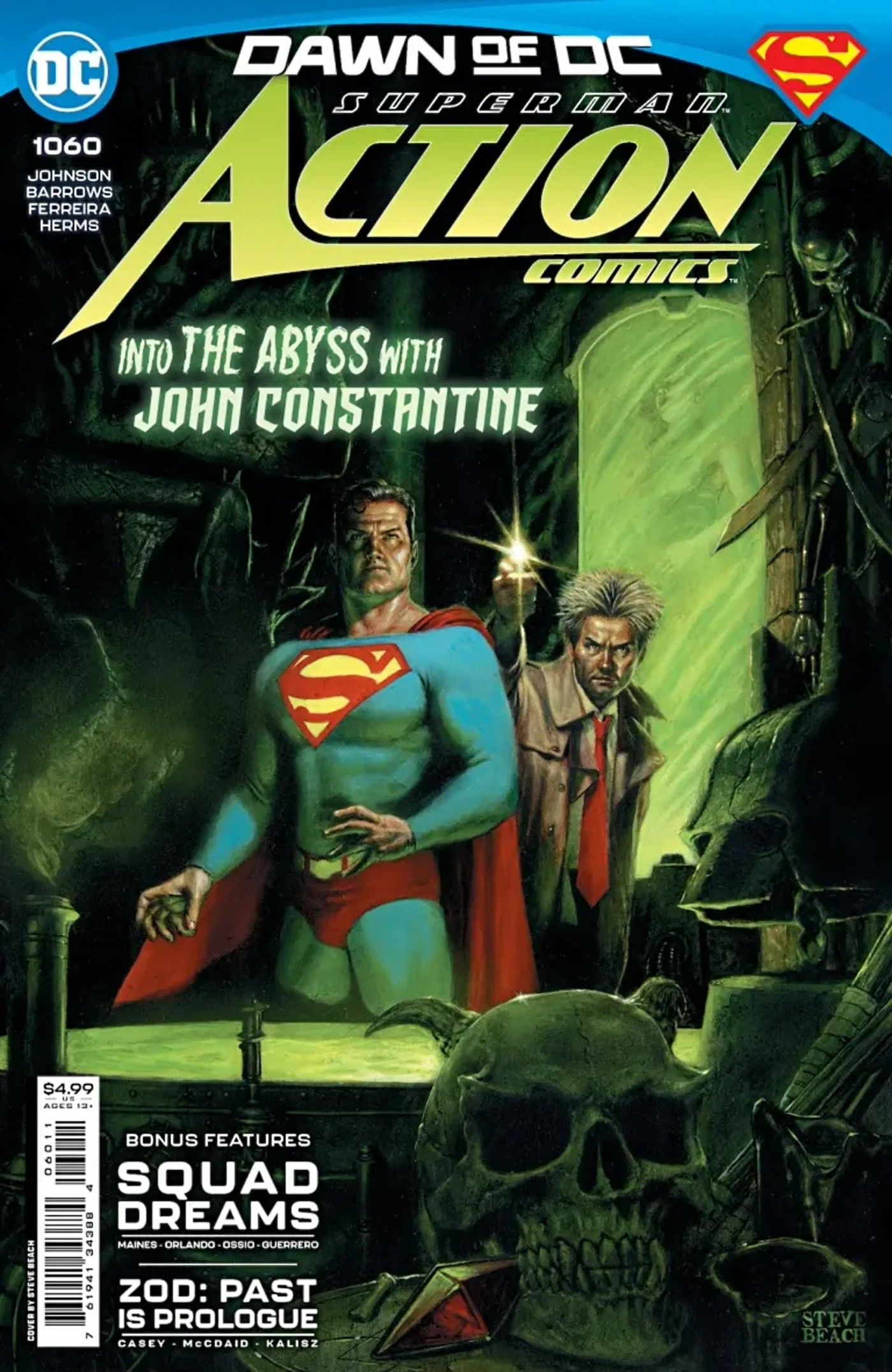 Action Comics #1060 variant cover, featuring Superman &amp; John Constantine