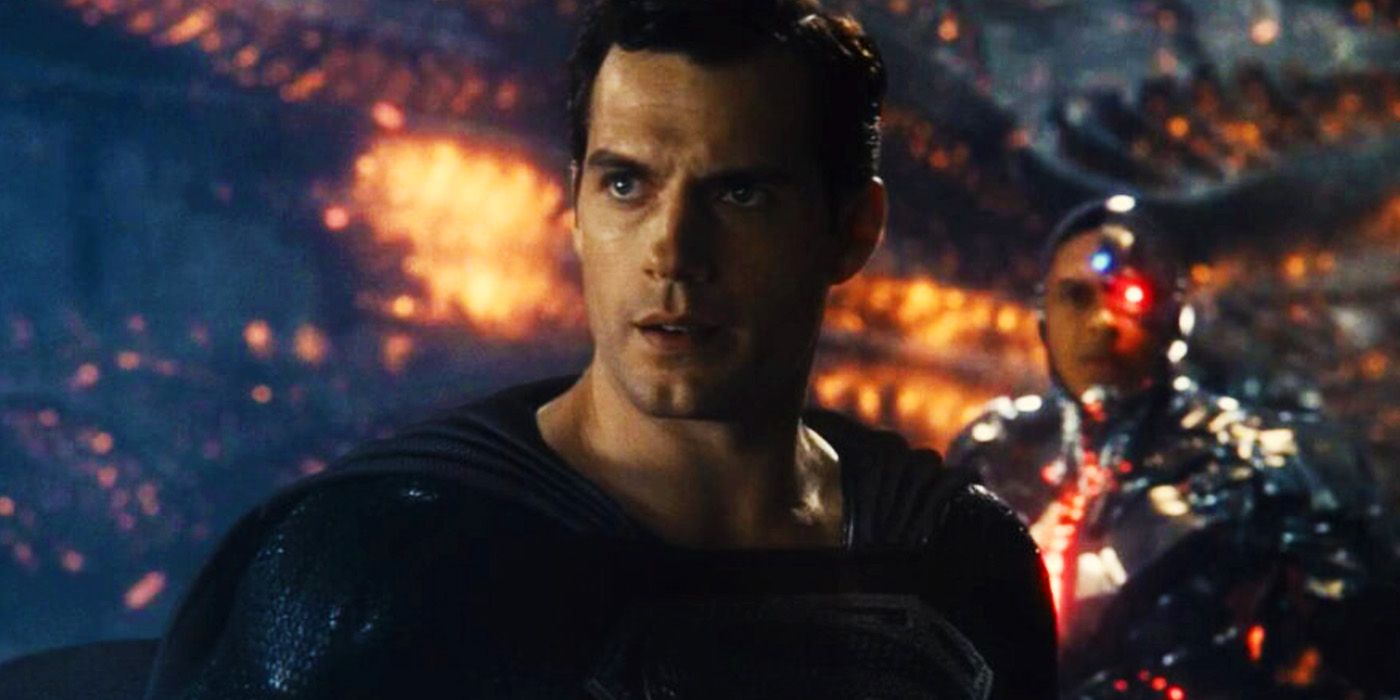 Superman and Cyborg battling together in Justice League