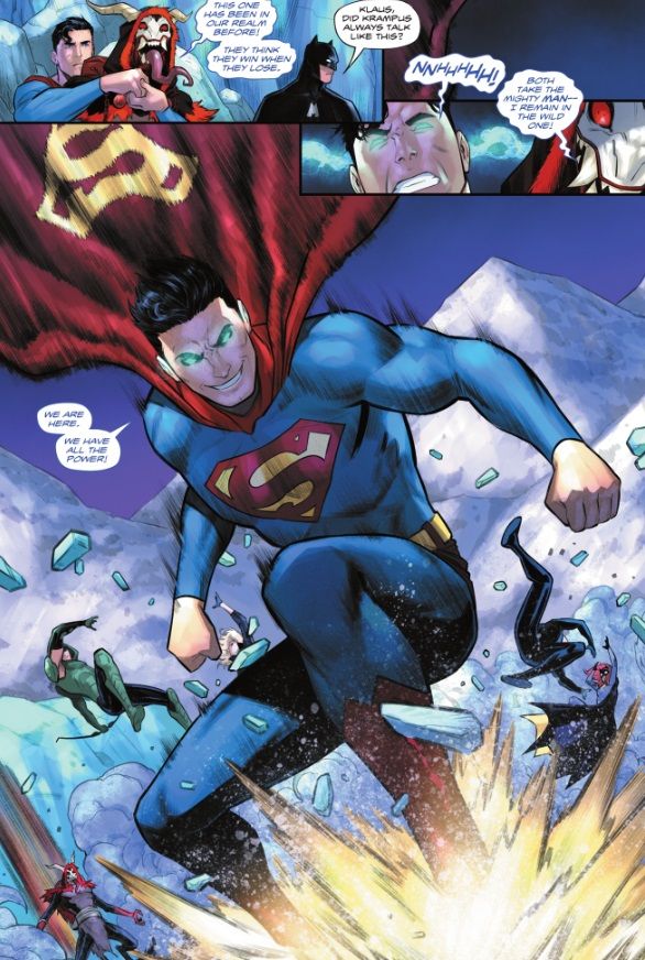 Superman gets possessed in Batman Santa Claus #3