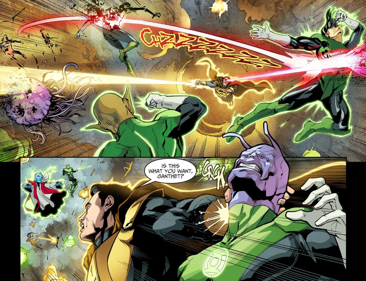 Superman vs The Green Lantern Corps