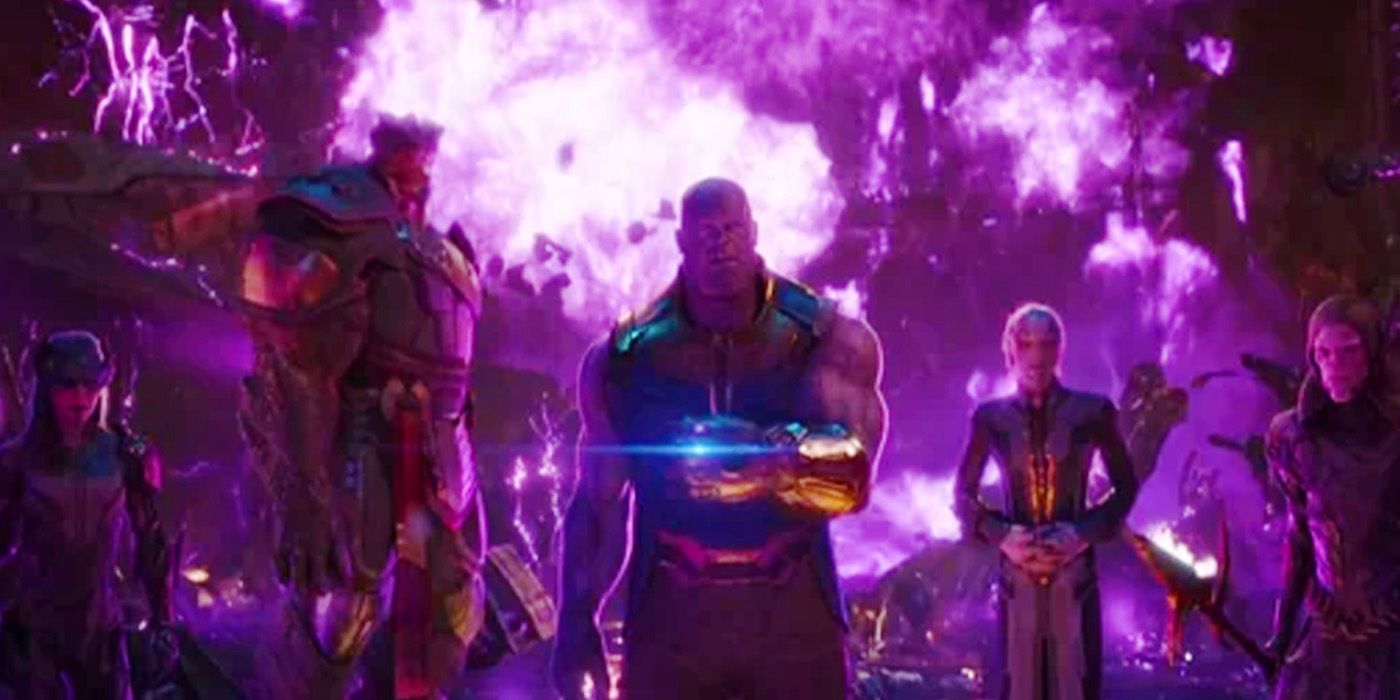 Thanos and the Black Order in Avengers Endgame