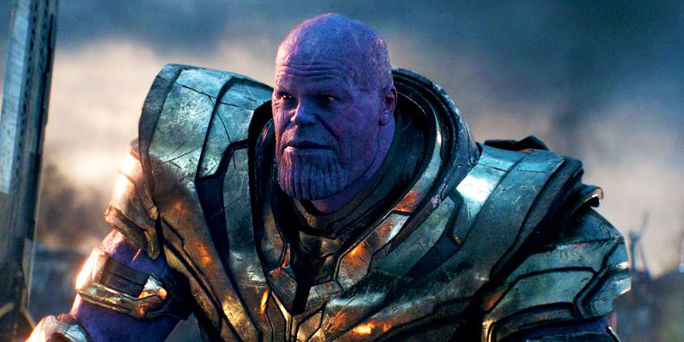 Thanos (Josh Brolin) waiting for the Infinity Gauntlet in Avengers Endgame