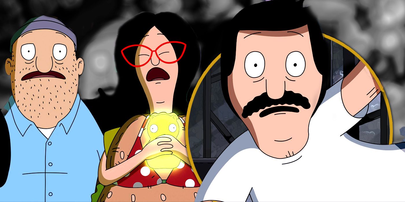 Bob, Linda and Teddy looking worried in The Bob's Burgers Movie