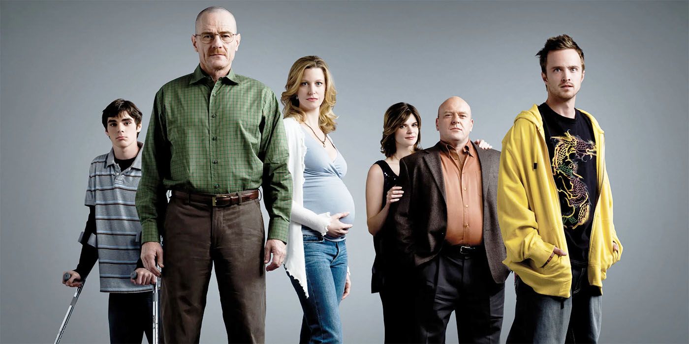 The cast of Breaking Bad in a promo shot