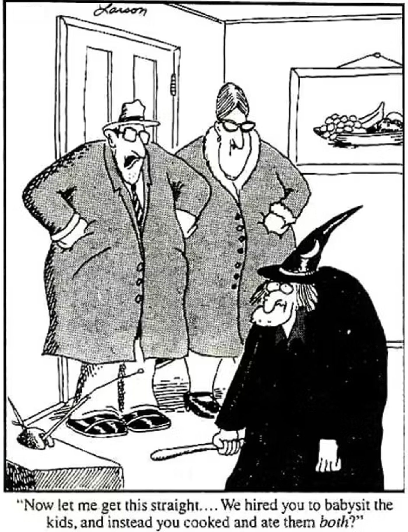 the far side witch babysitter eats the children