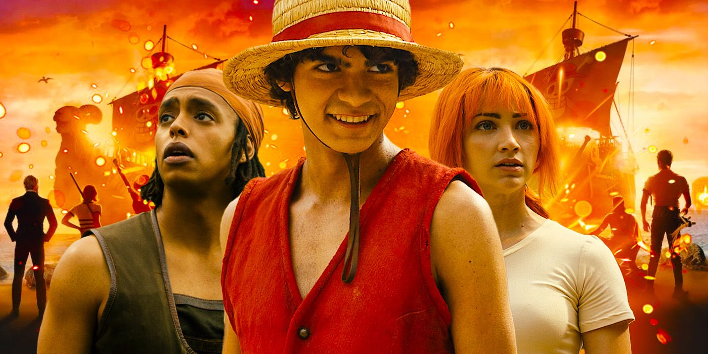 Usopp, Luffy e Nami no live-action One Piece