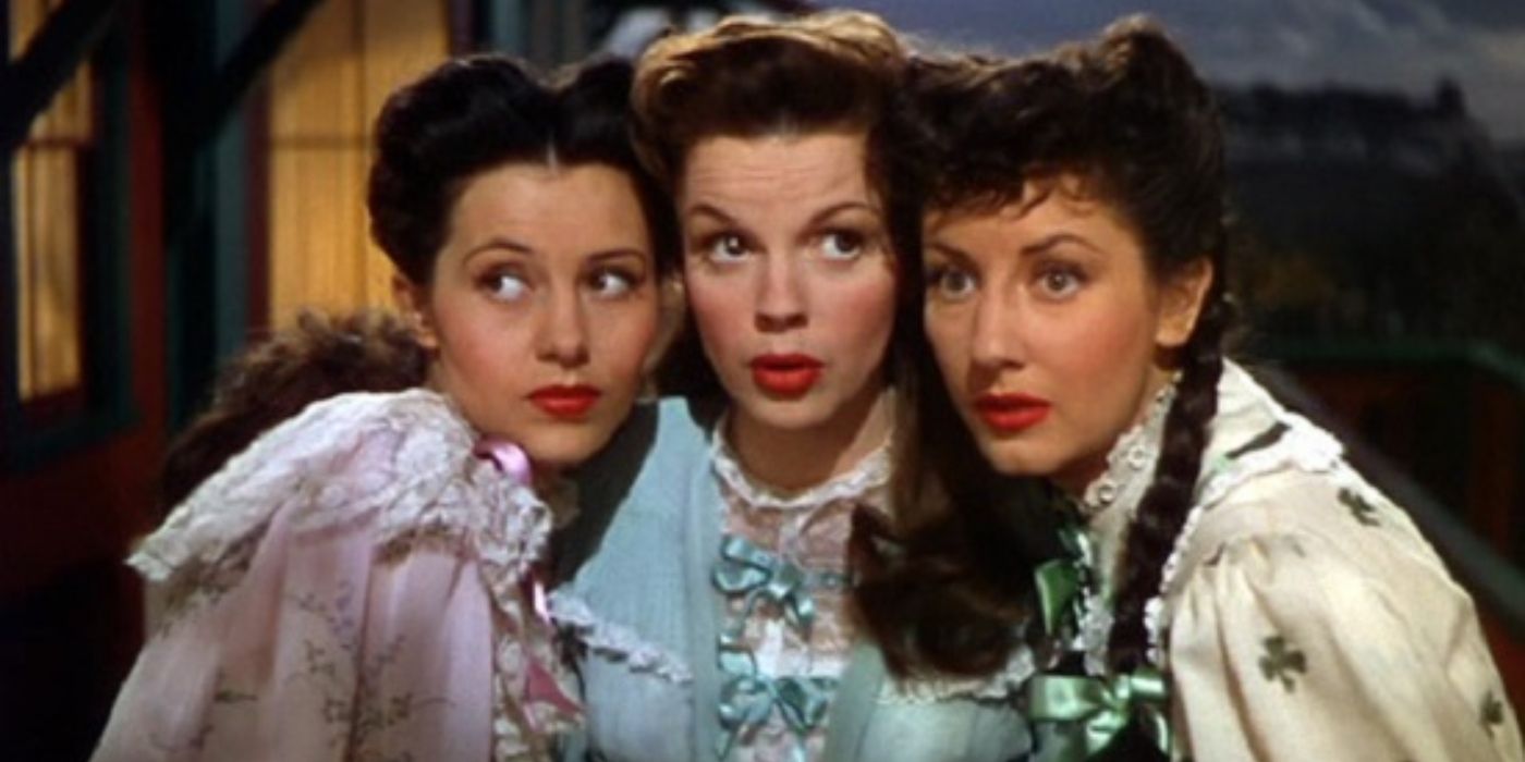 Judy Garland, Virginia O'Brien, and Cyd Charisse in The Harvey Girls 