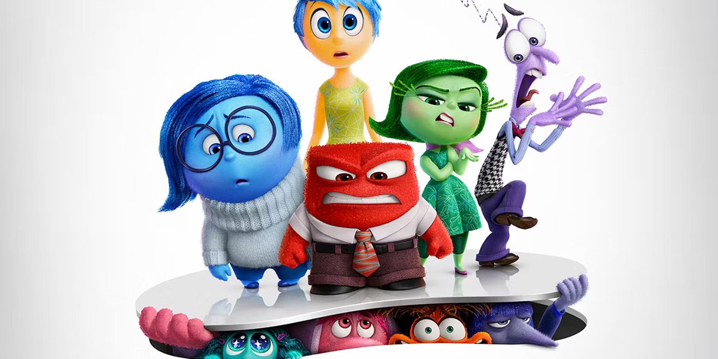 The Inside Out 2 poster with new Emotions underneath the original characters