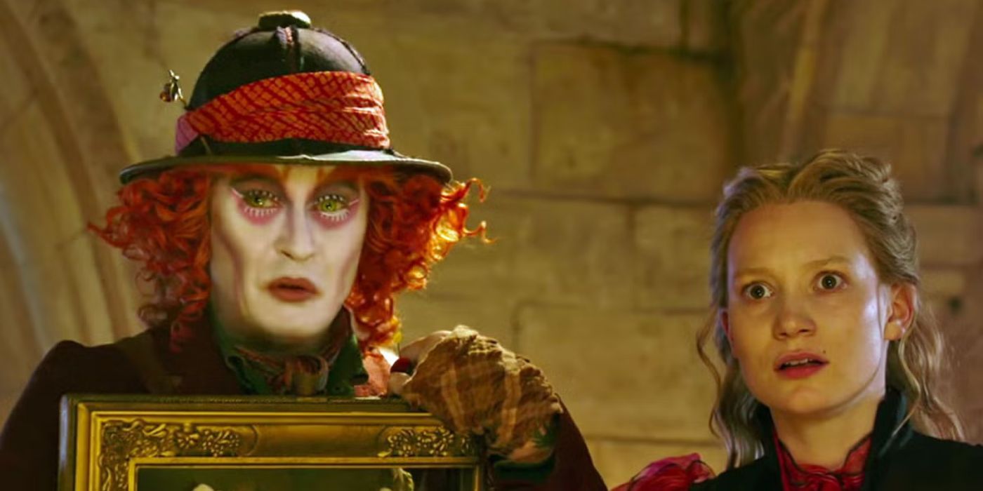 The Madhatter and Alice in Alice Through The Looking Glass 