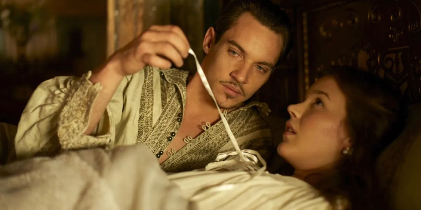 Henry in bed with Anne of Cleves in The Tudors