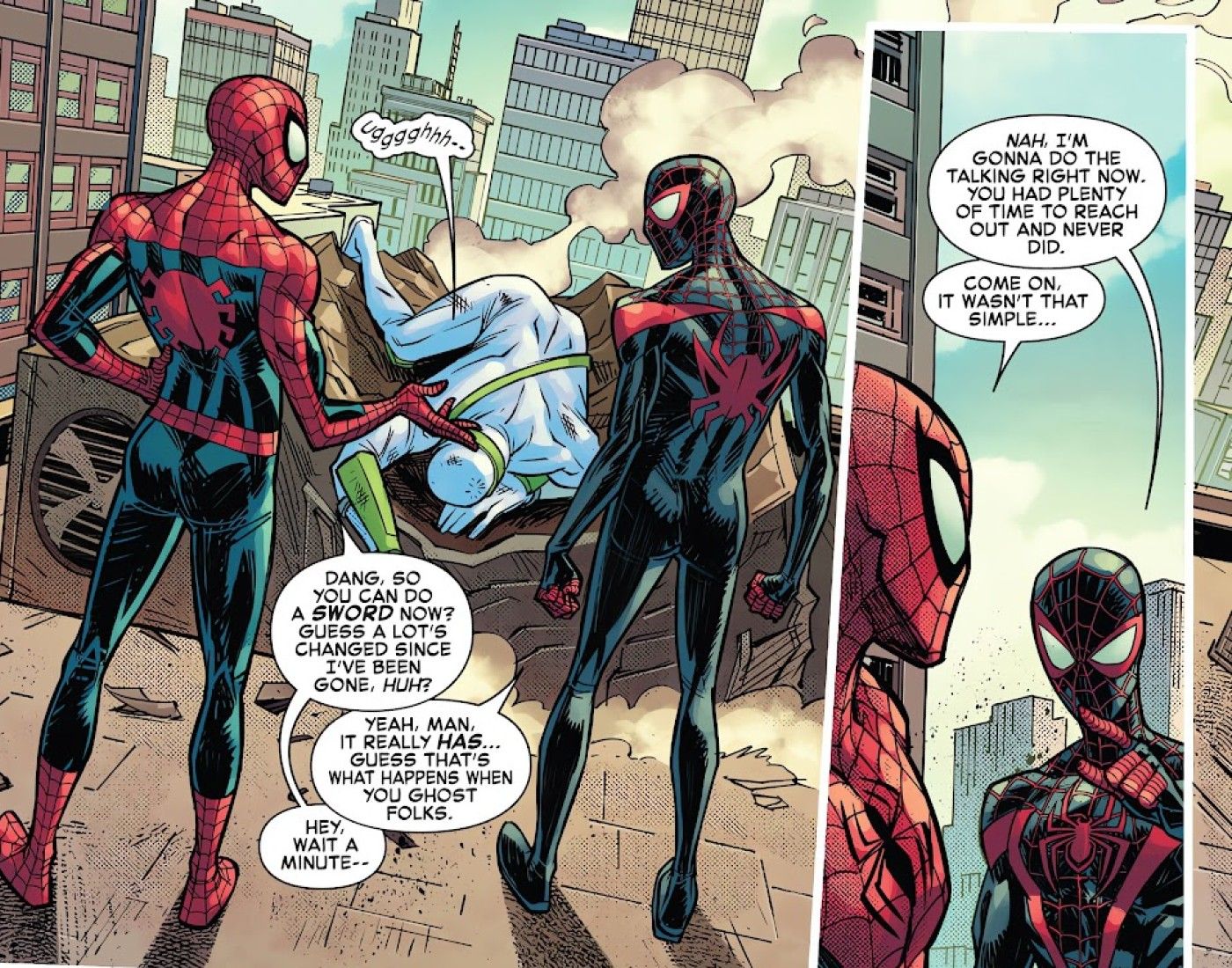 Amazing Spider-Man Gang War #1, Miles Morales is upset with Peter Parker