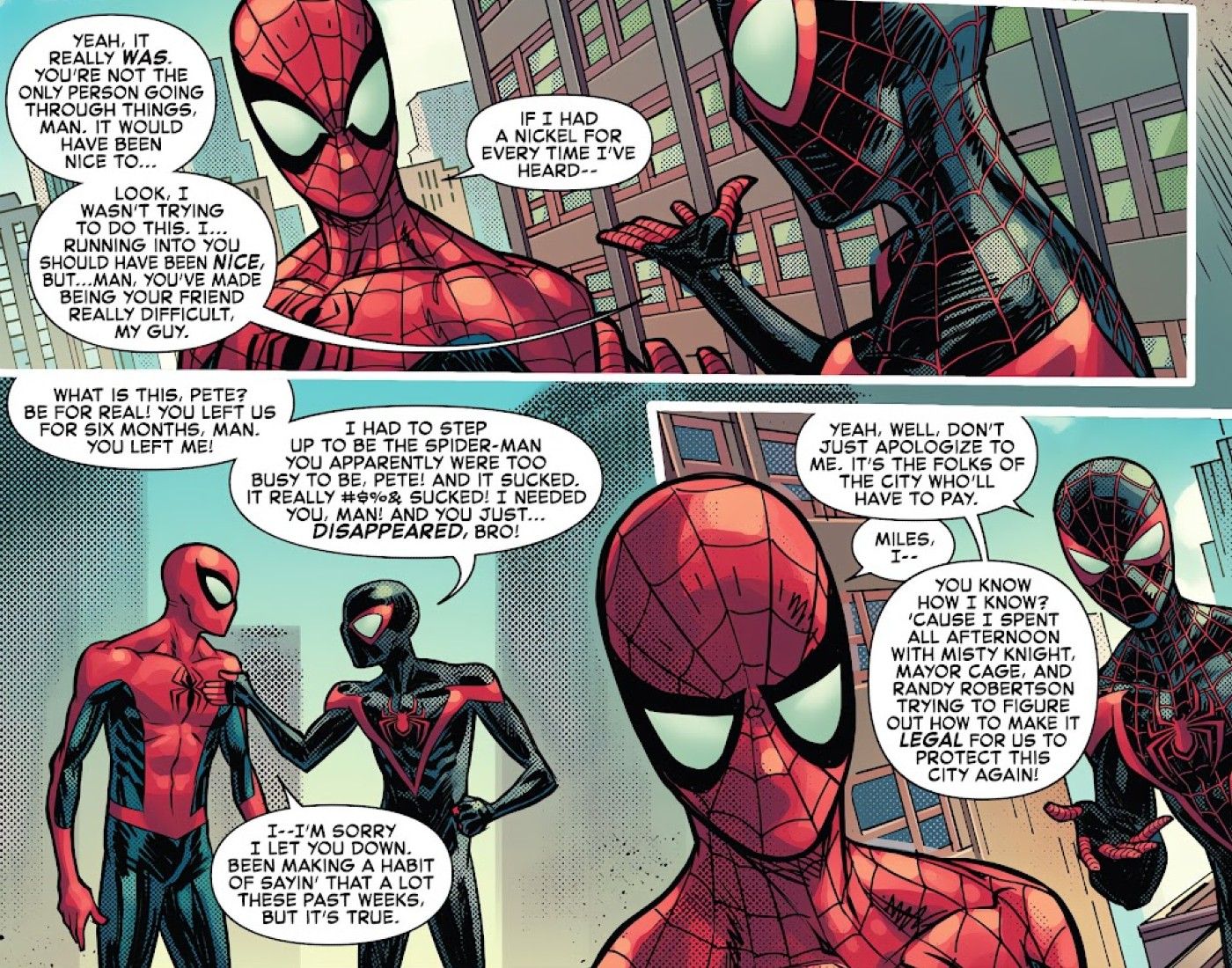 The Amazing Spider-Man #1, Miles Morales se enfrenta a Peter Parker