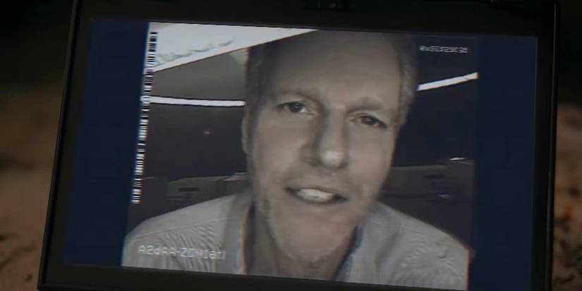 Noah Emmerich as Dr. Jenner on a video in The Walking Dead: World Beyond.