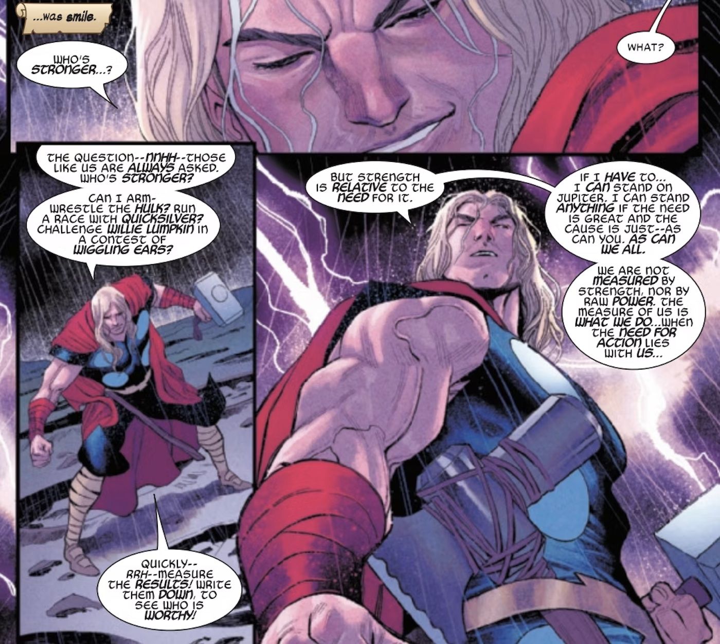 Thor breaks down power levels