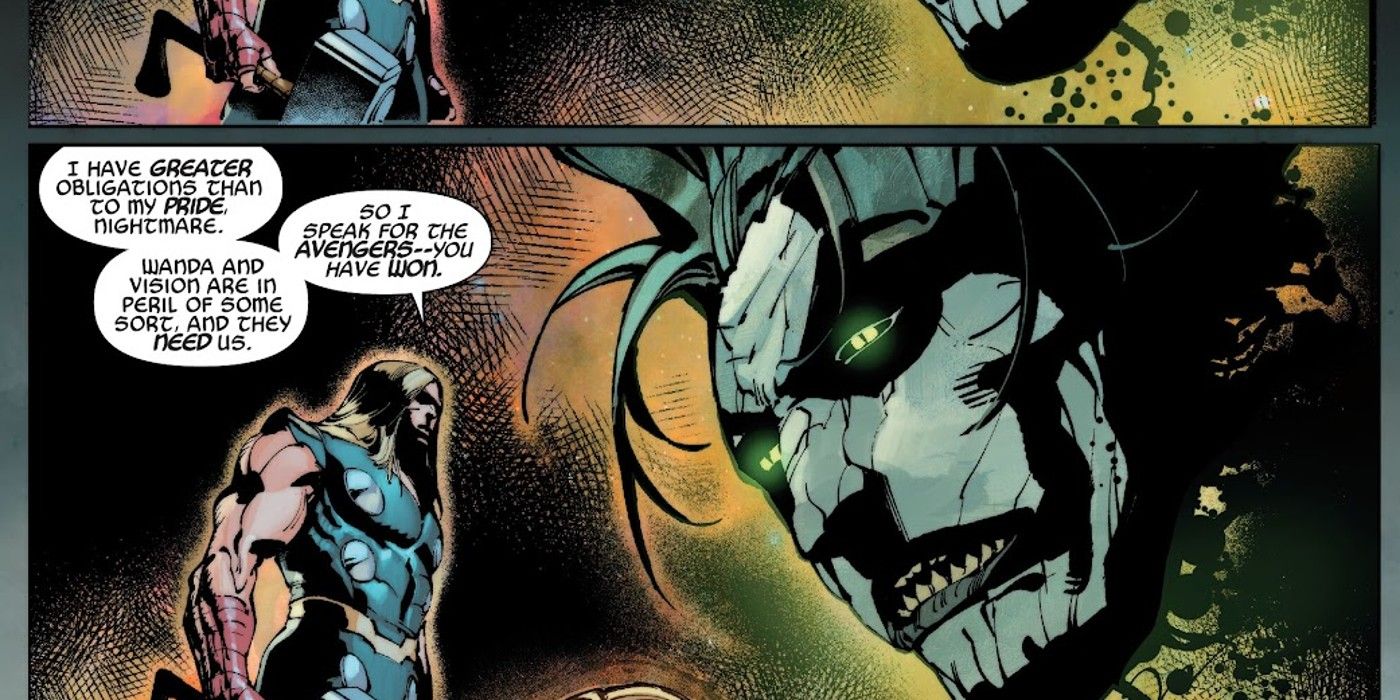 Thor submits to Nightmare on behalf of The Avengers