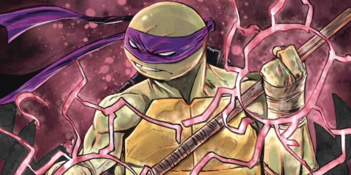 TMNT&rsquo;s Donatello surging with magical energy.