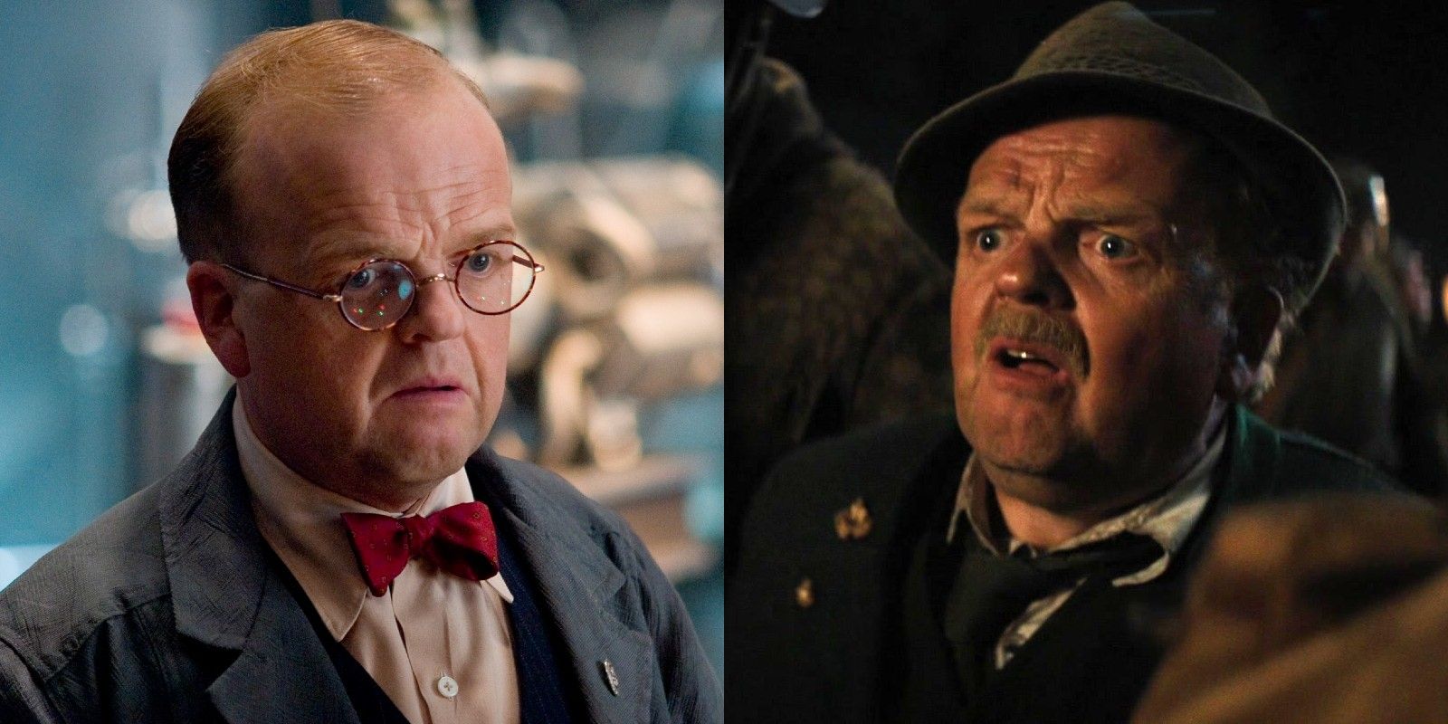 Toby Jones as Arnim Zola in Captain America: The First Avenger and Basil Shaw in Indiana Jones and the Dial of Destiny