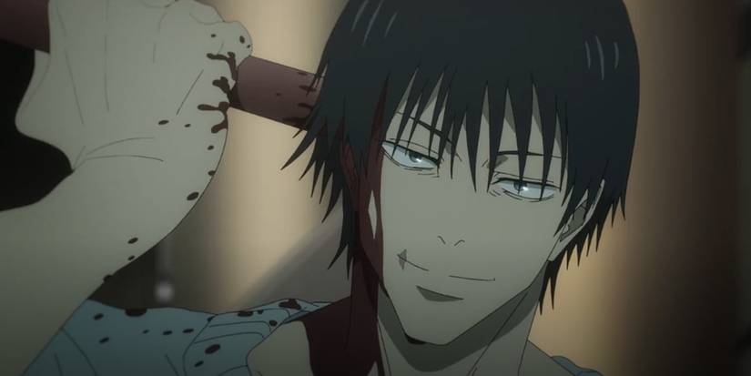 Toji stabs himself in the head