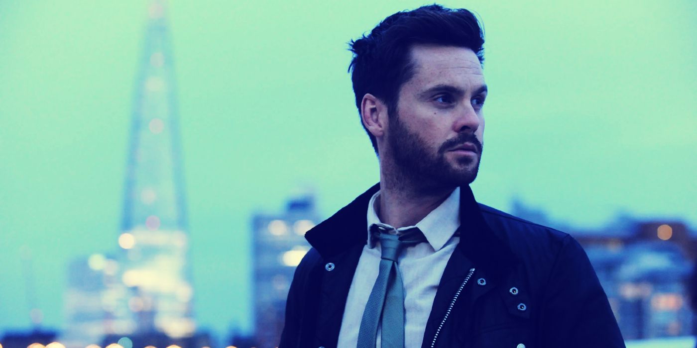 Tom Riley as Staffe looking back over his shoulder in Dark Heart.