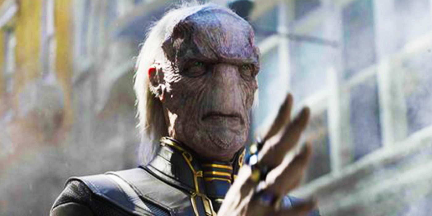 Tom Vaughan-Lawlor's Ebony Maw in 2018's Avengers Infinity War