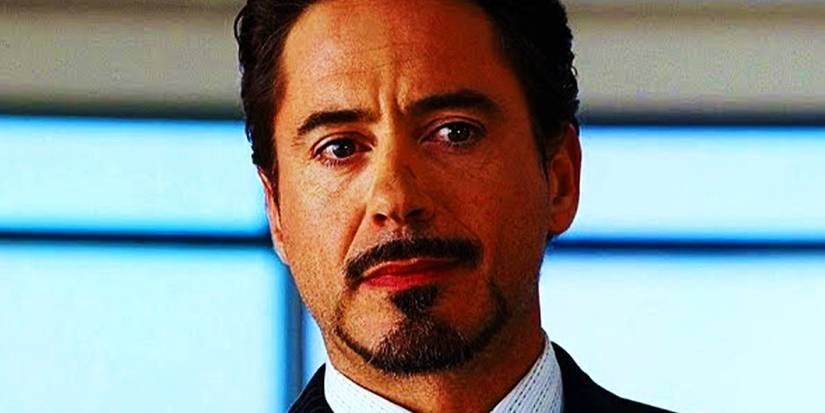 Tony Stark outing himself in Iron Man looking offscreen