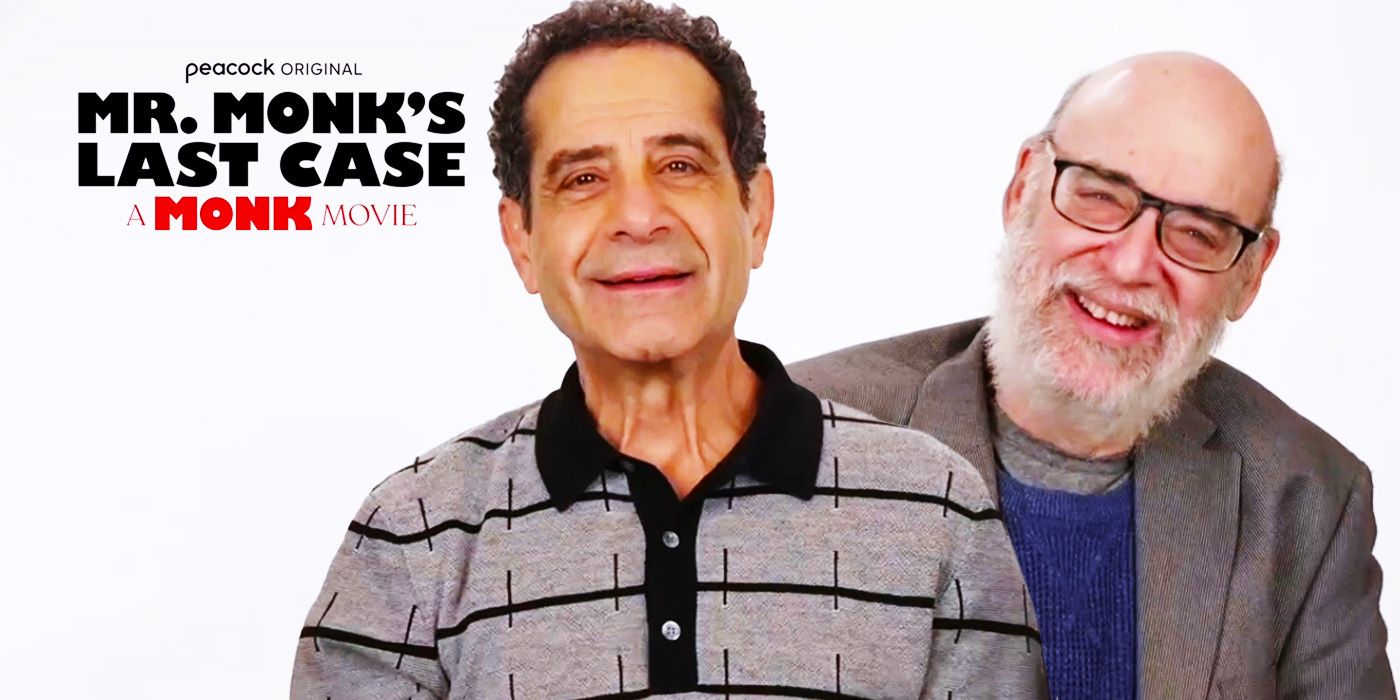 Edited image of Tony Shalhoub & Creator Andy Breckman during their Mr. Monk's Last Case interview