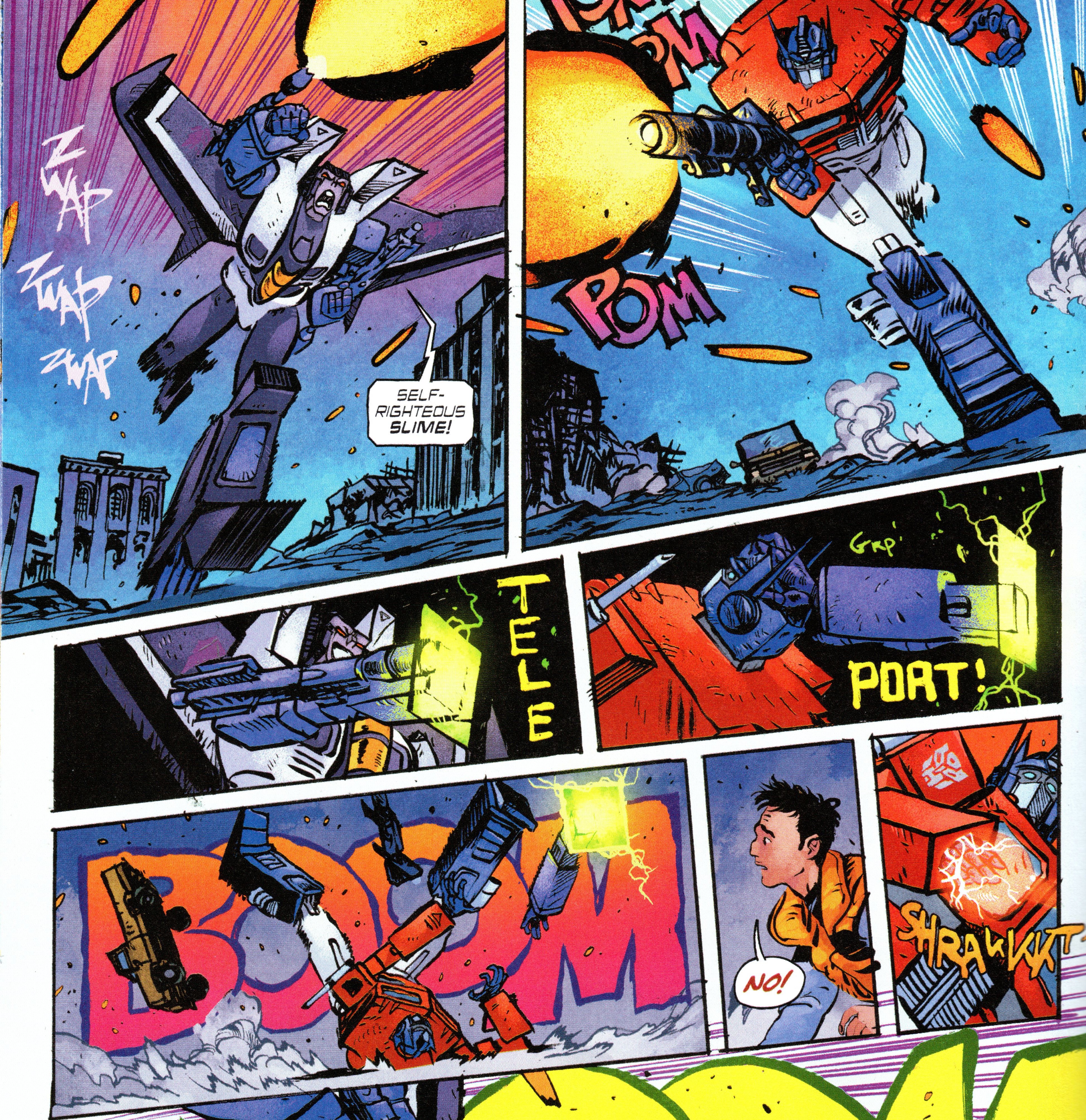 Transformers #3 Skywarp Teleports Optimus