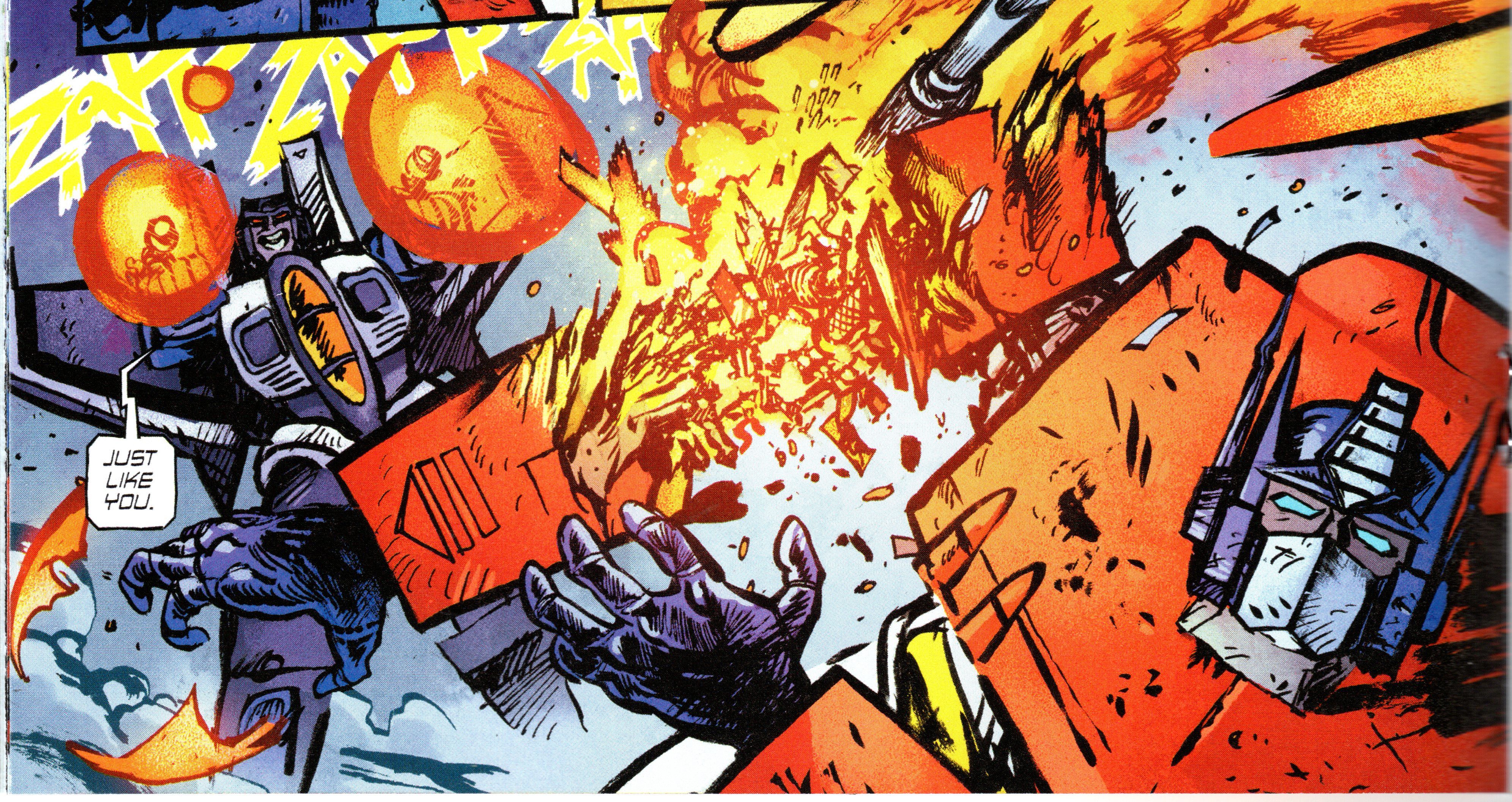 Transformers #3 SKywarp Wrecks Optimus Prime