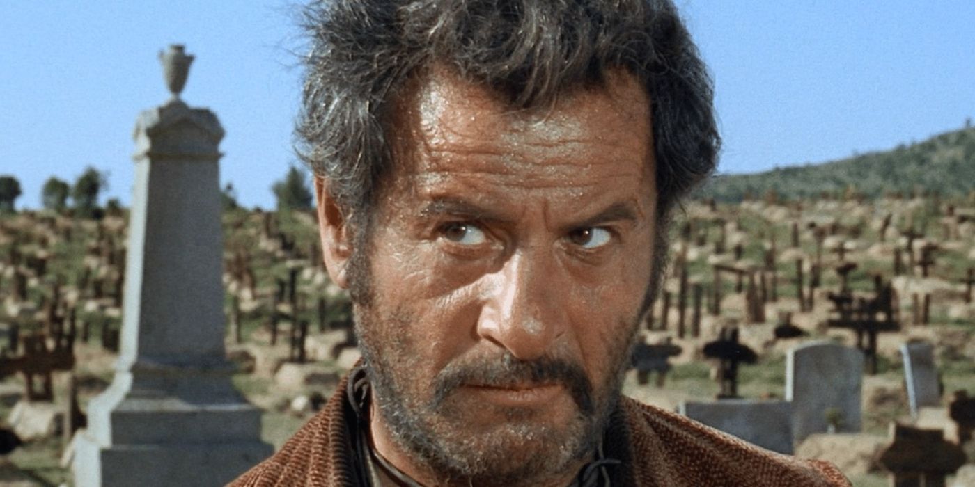 Tuco (Eli Wallach) gives a mischievous look after realizing he has to help him kill Angel Eyes in The Good, the Bad and the Ugly