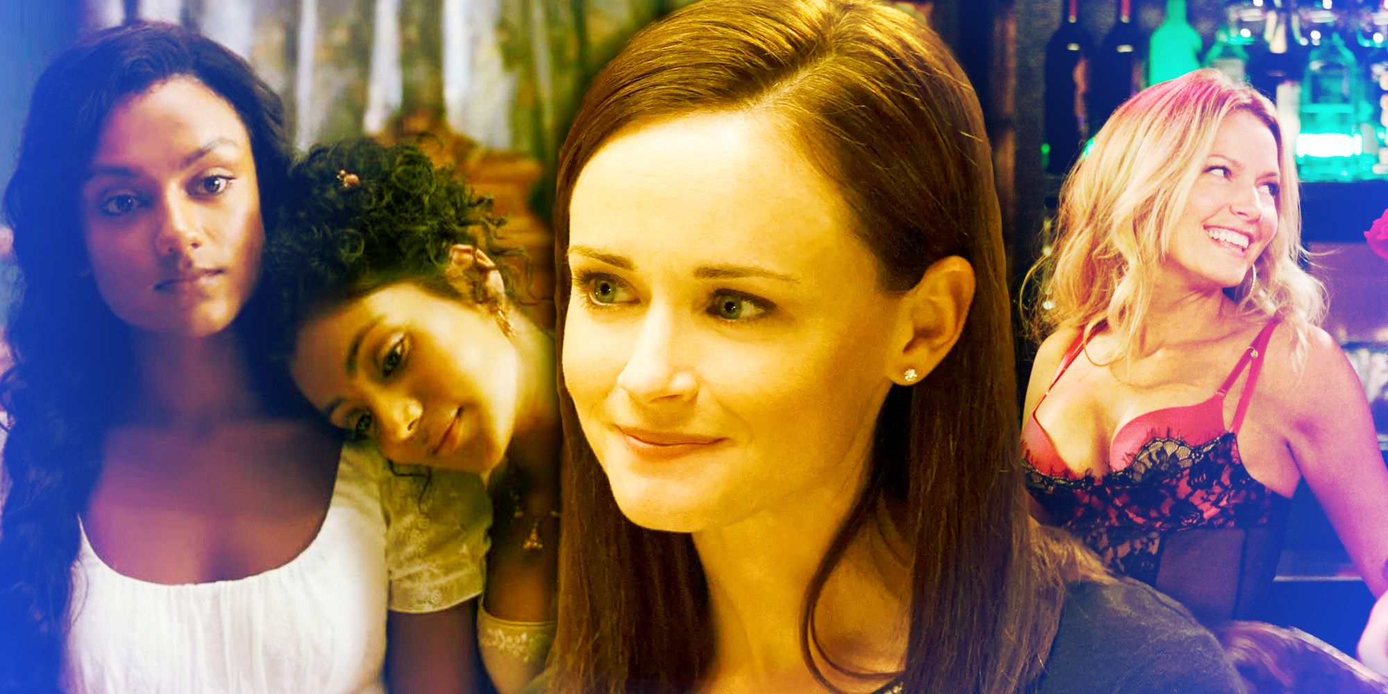 Edwina and Kate from Bridgerton, Rory from Gilmore Girls, and Quinn from How I Met Your Mother