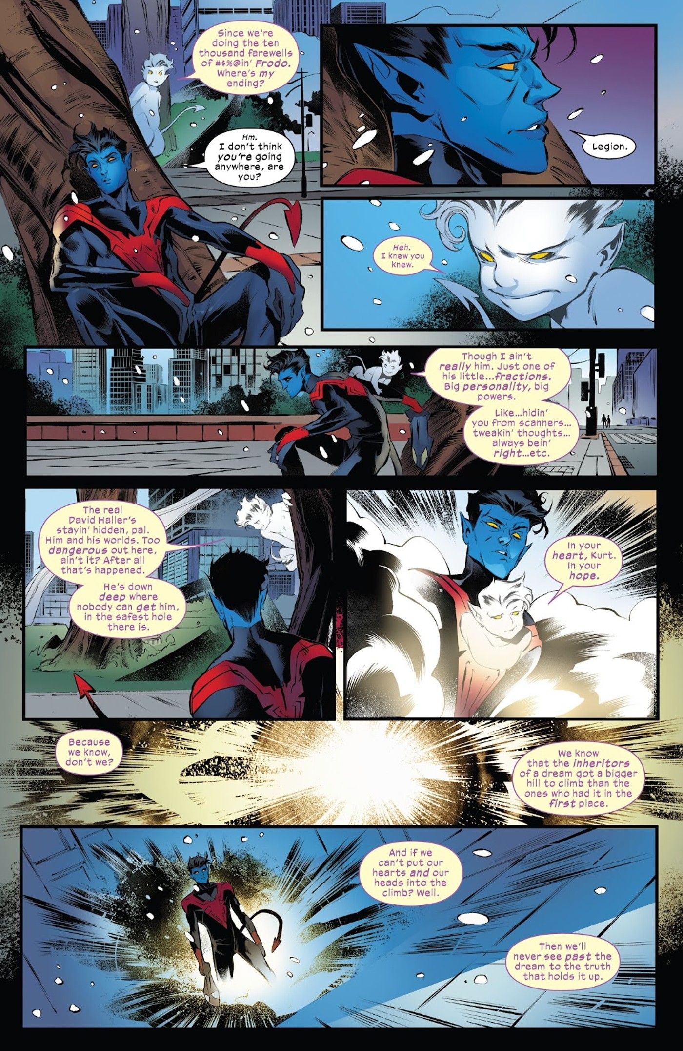Uncanny Spider-Man #5 Legion reveals Nightcrawler's word of hope