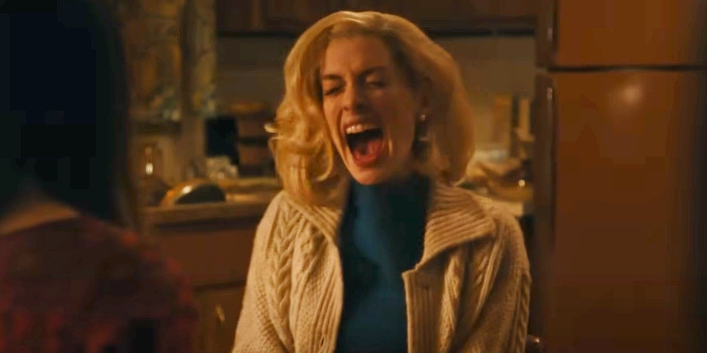 Anne Hathaway screaming as Rebecca in Eileen