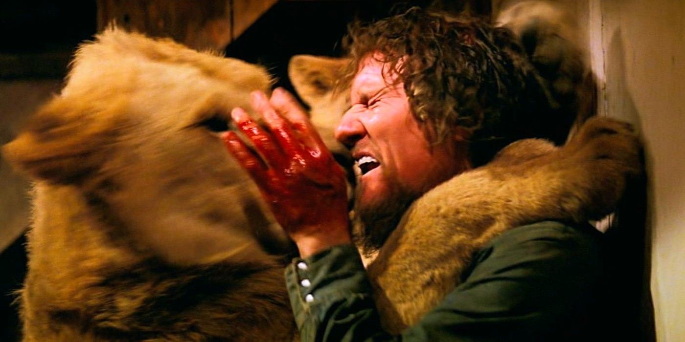 Noel Marshall being attacked by a lion in Roar