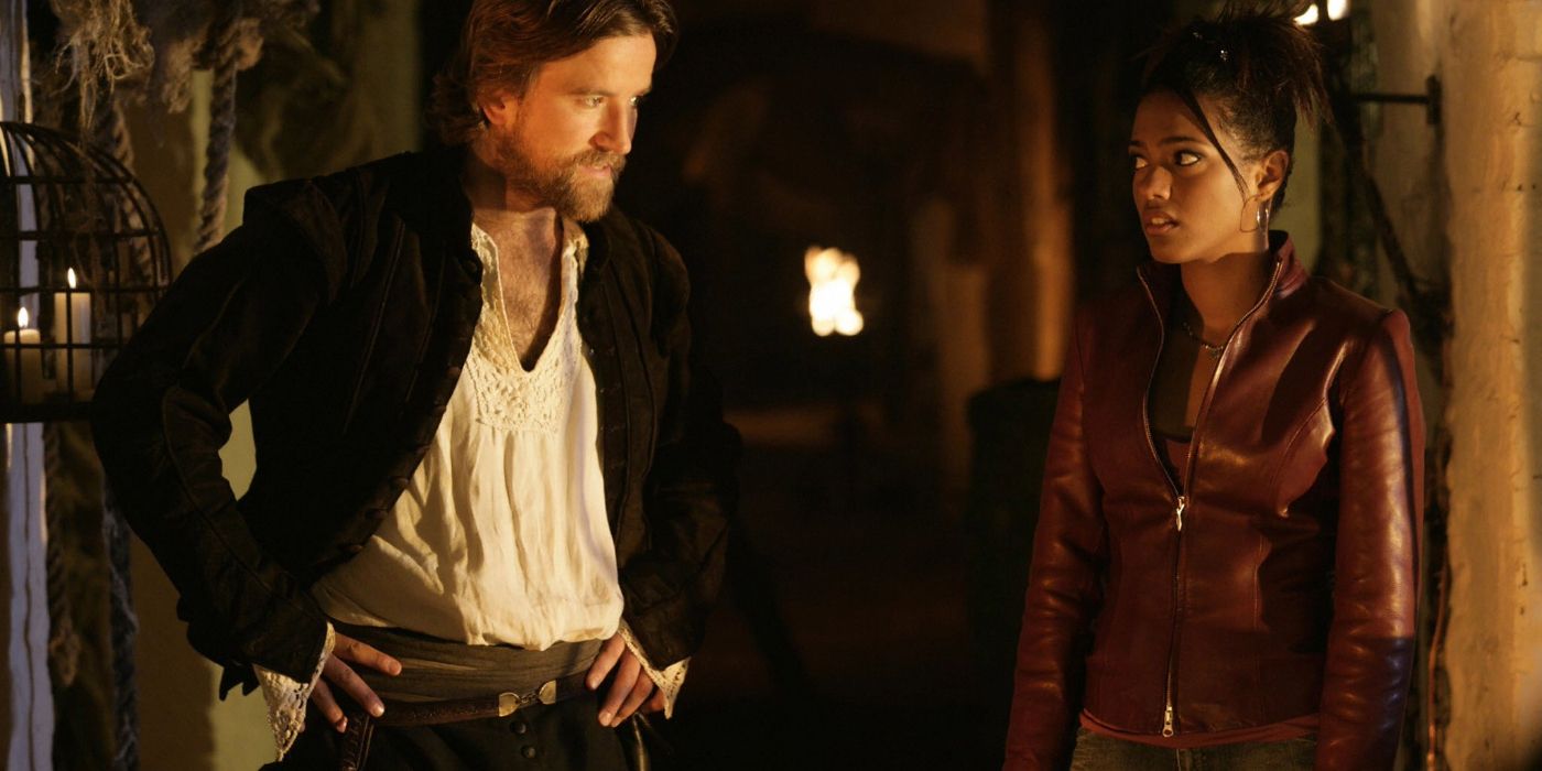 Martha Jones and William Shakespeare in the Doctor Who episode The Shakespeare Code