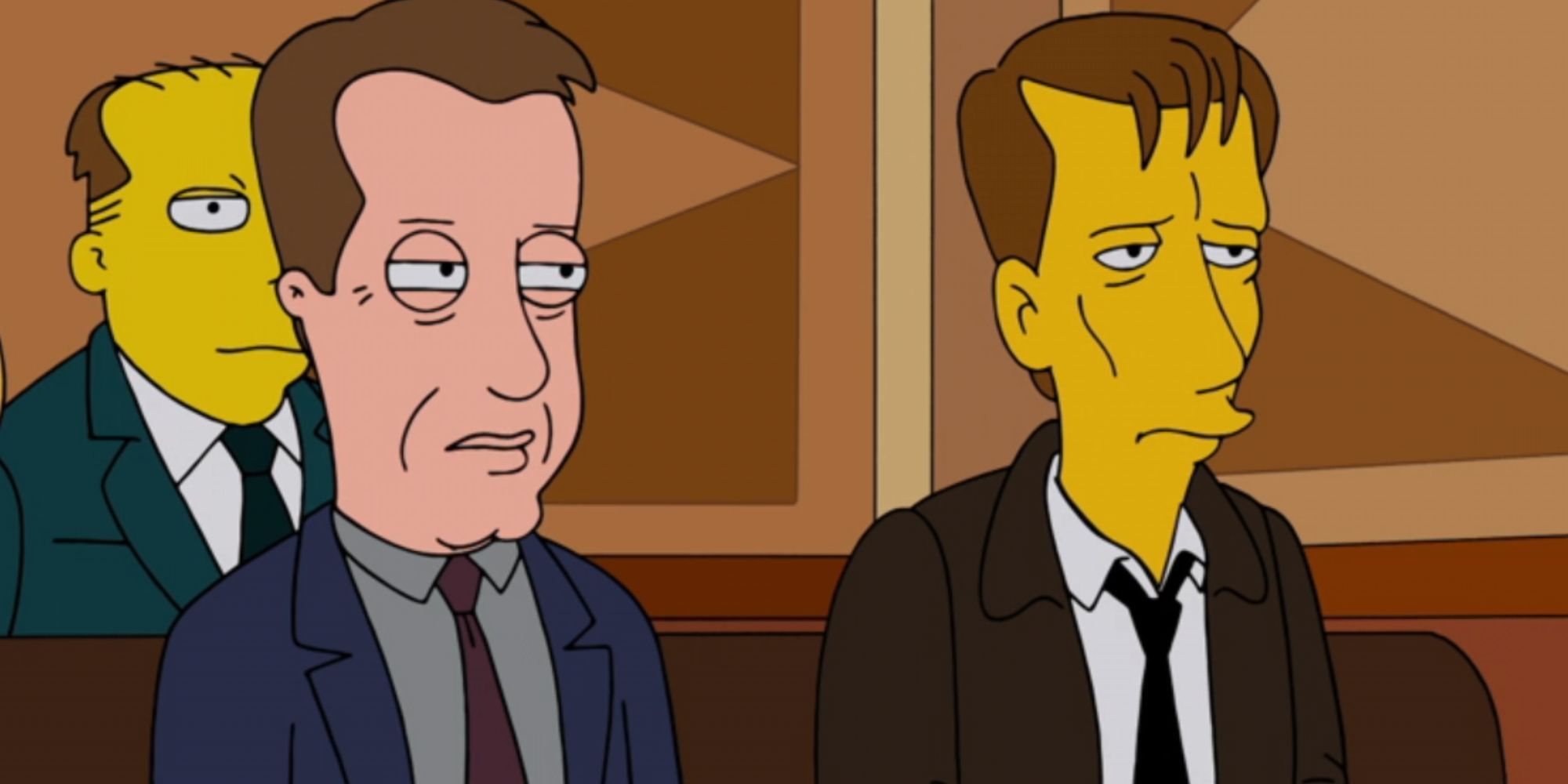 Two versions of James Woods in the crossover episode between The Simpsons and Family Guy