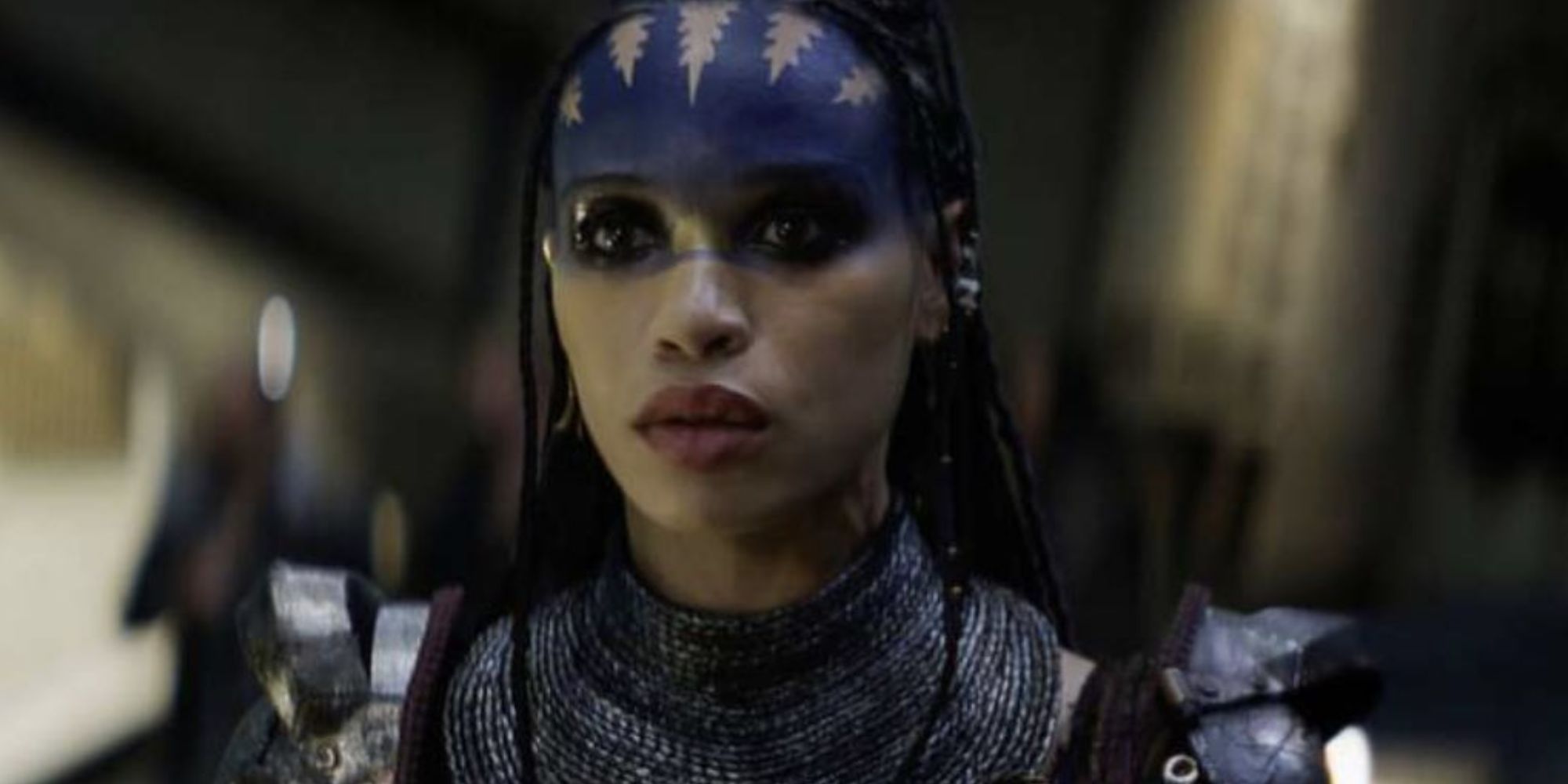 Cleopatra Coleman with a blank expression as Devra Bloodaxe in Rebel Moon: Part One - A Child of Fire