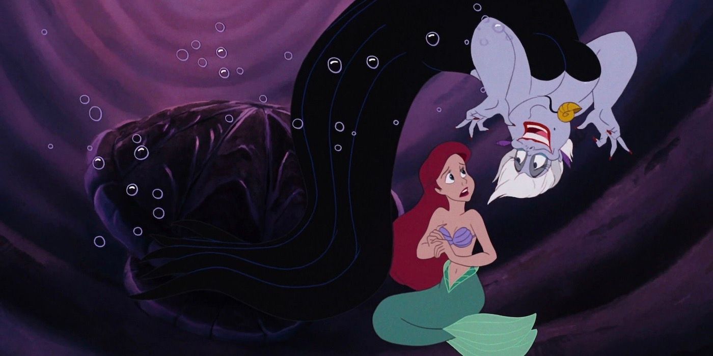 Ariel scared as Ursula swims around her