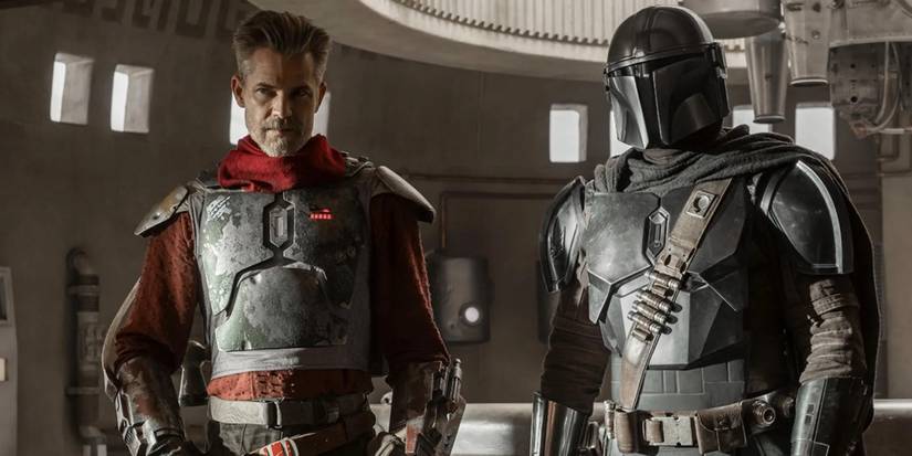 Cobb Vanth and Din Djarin in The Mandalorian.