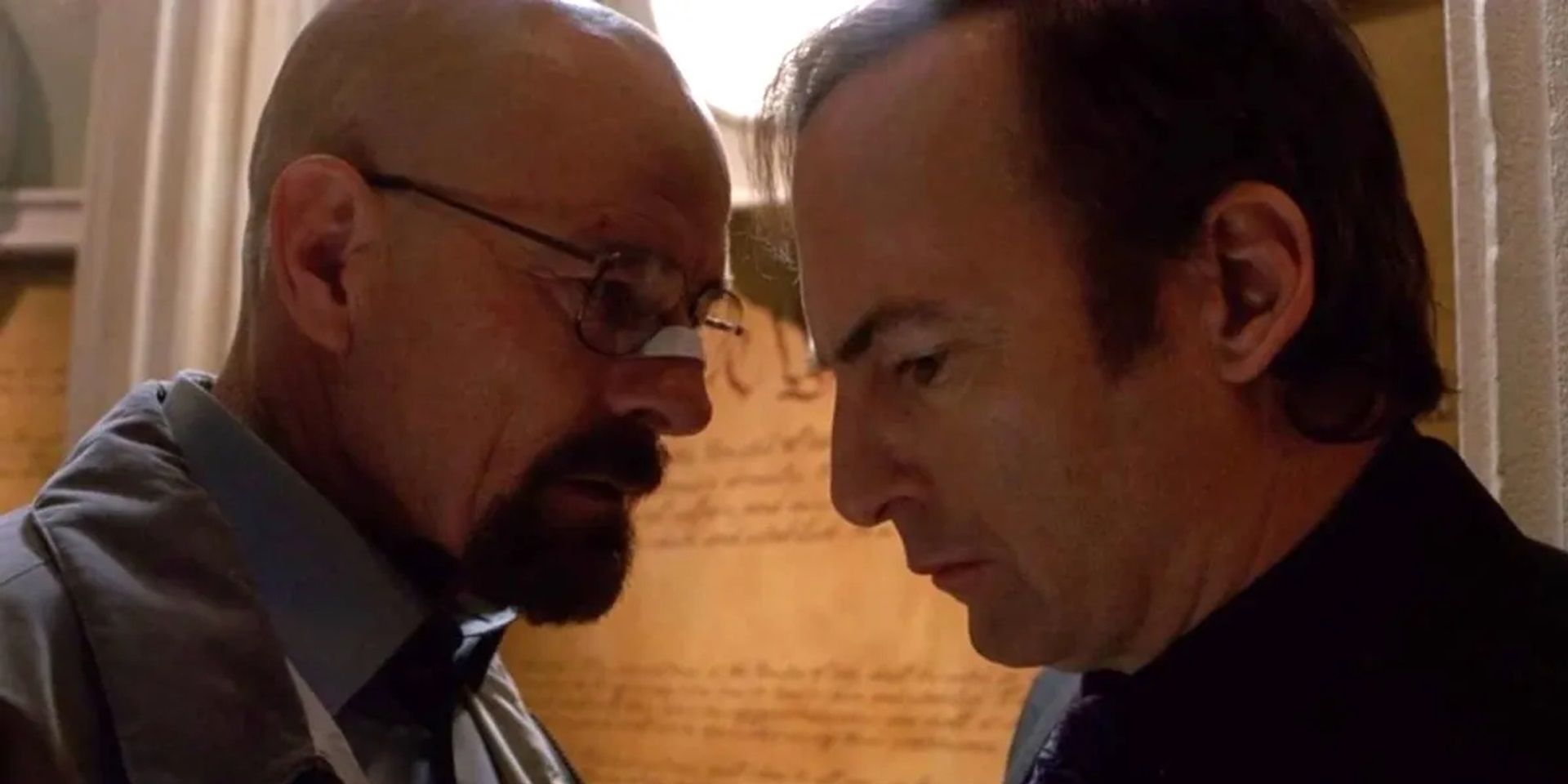 Walt confronts Saul in Breaking Bad