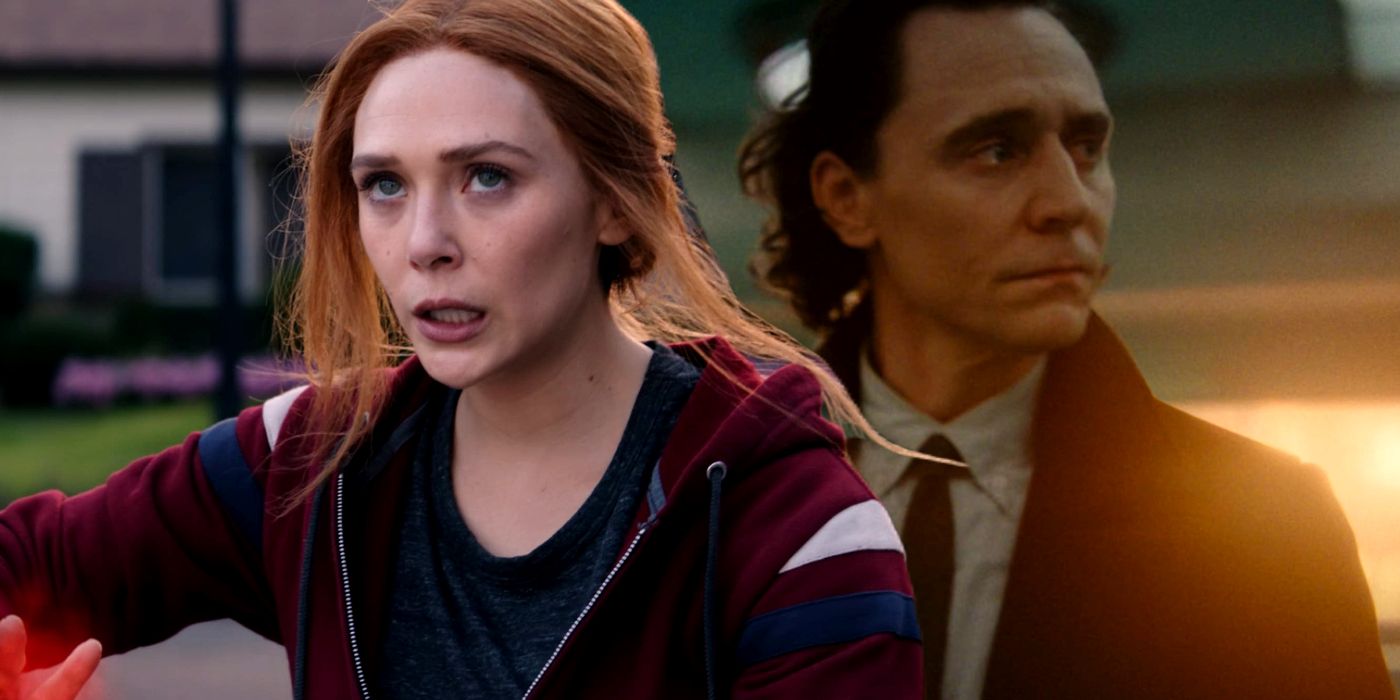 Wanda Maximoff looks determined Loki looks pensive