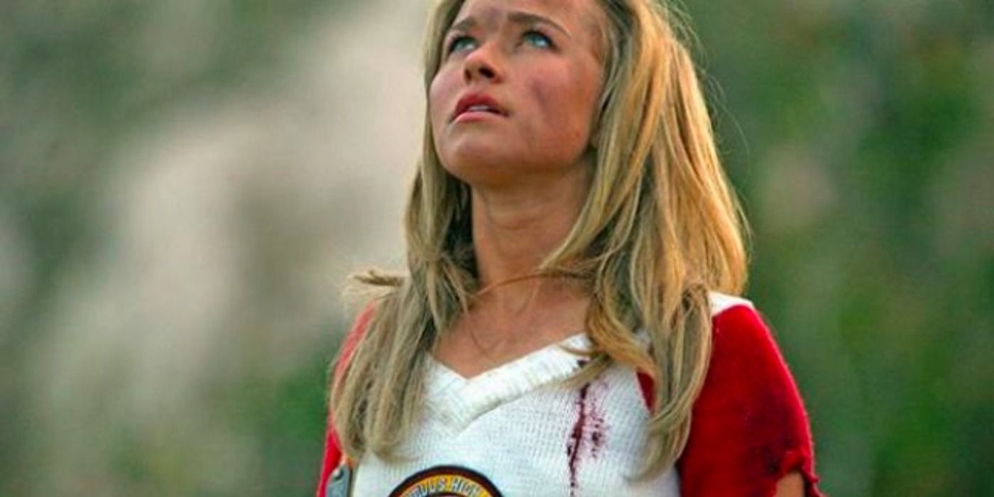 A battered and bruised Claire in Heroes.