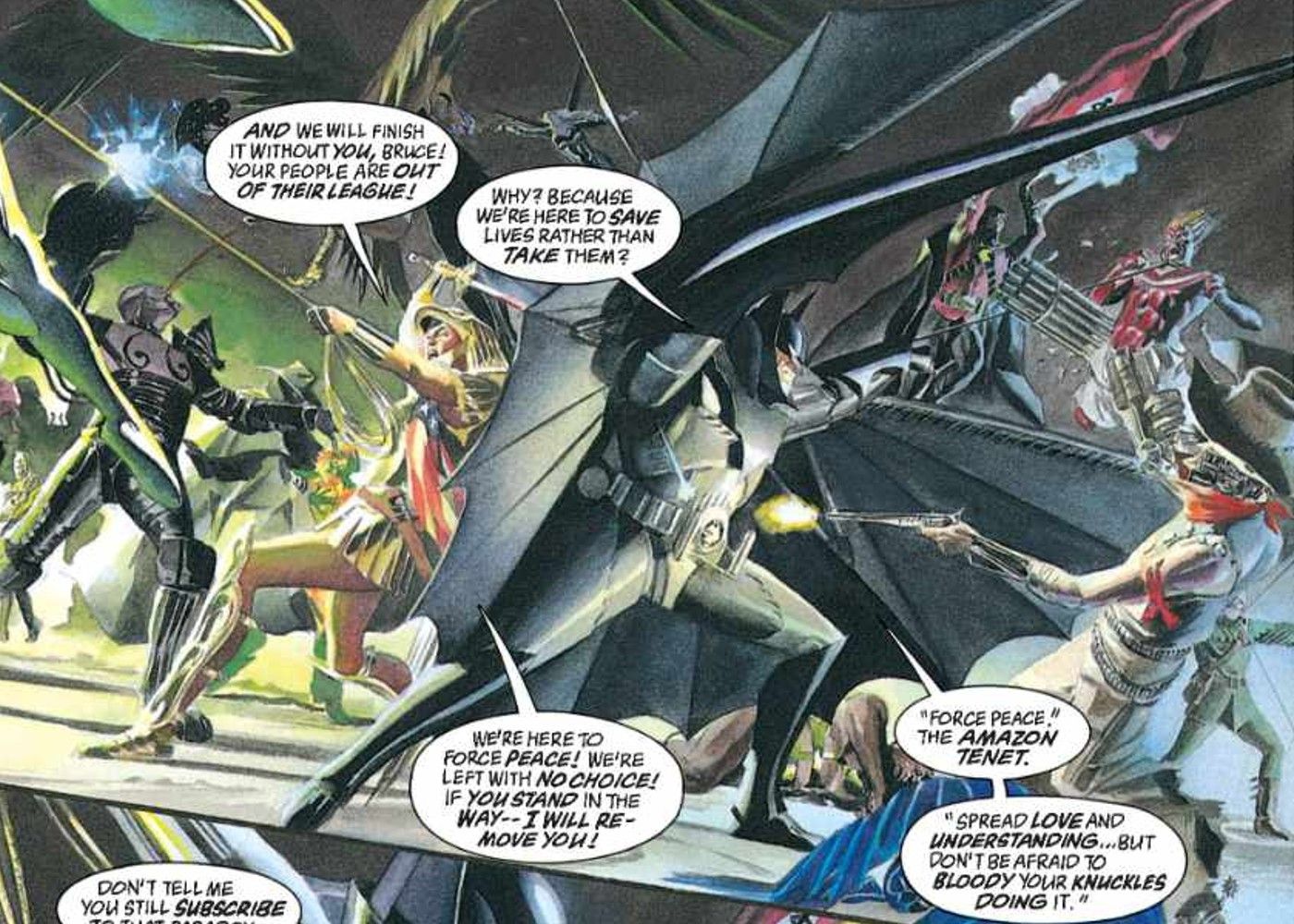 Wonder Woman argues with Batman after killing Von Bach in Kingdom Come