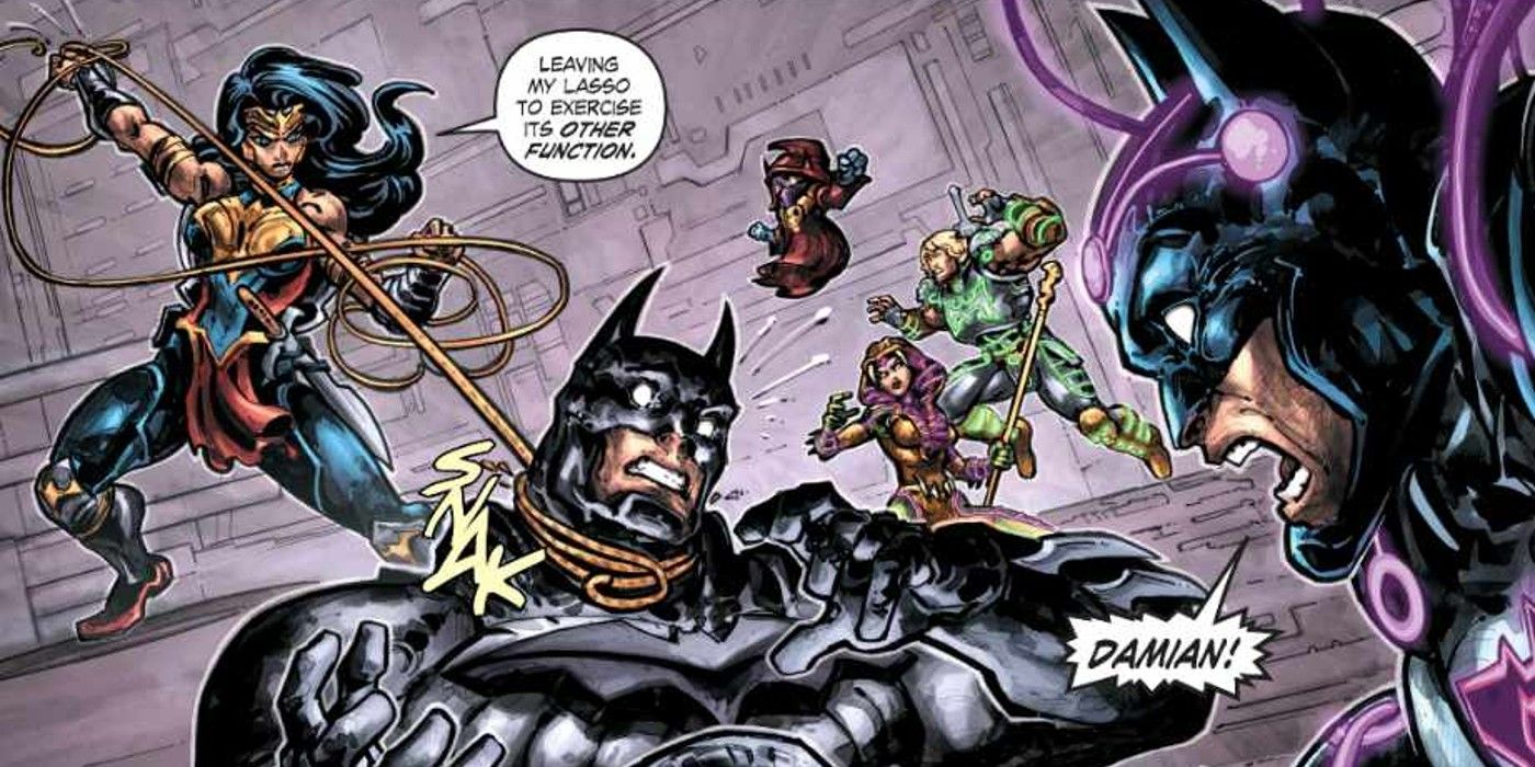 Wonder Woman kills Damian Wayne in Injustice vs. Masters of the Universe