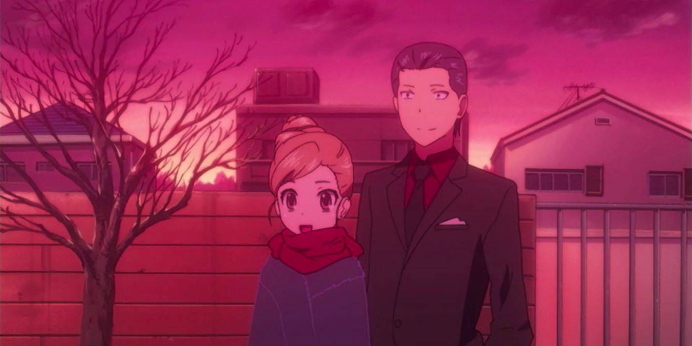 Taiga and Ryuuji dressed up for the Christmas party in Toradora episode 19