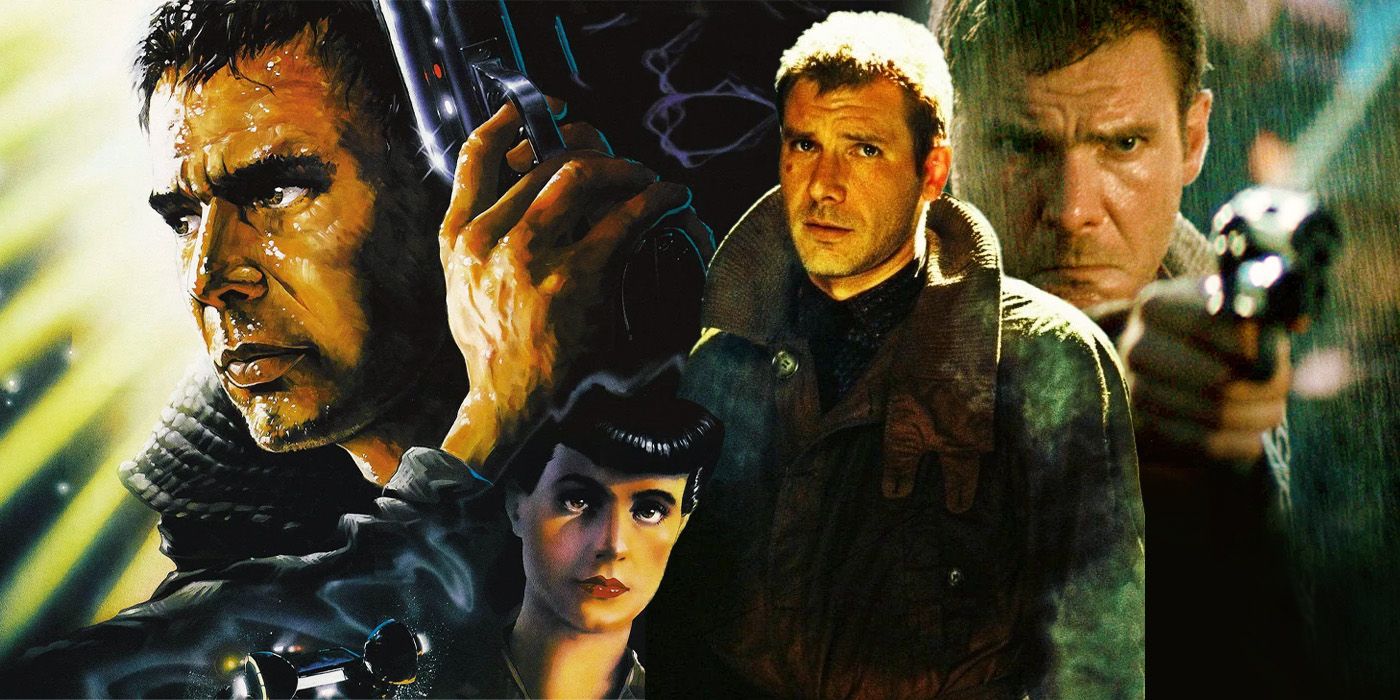A custom image featuring Rick Deckard, Rachel, and the poster for Blade Runner