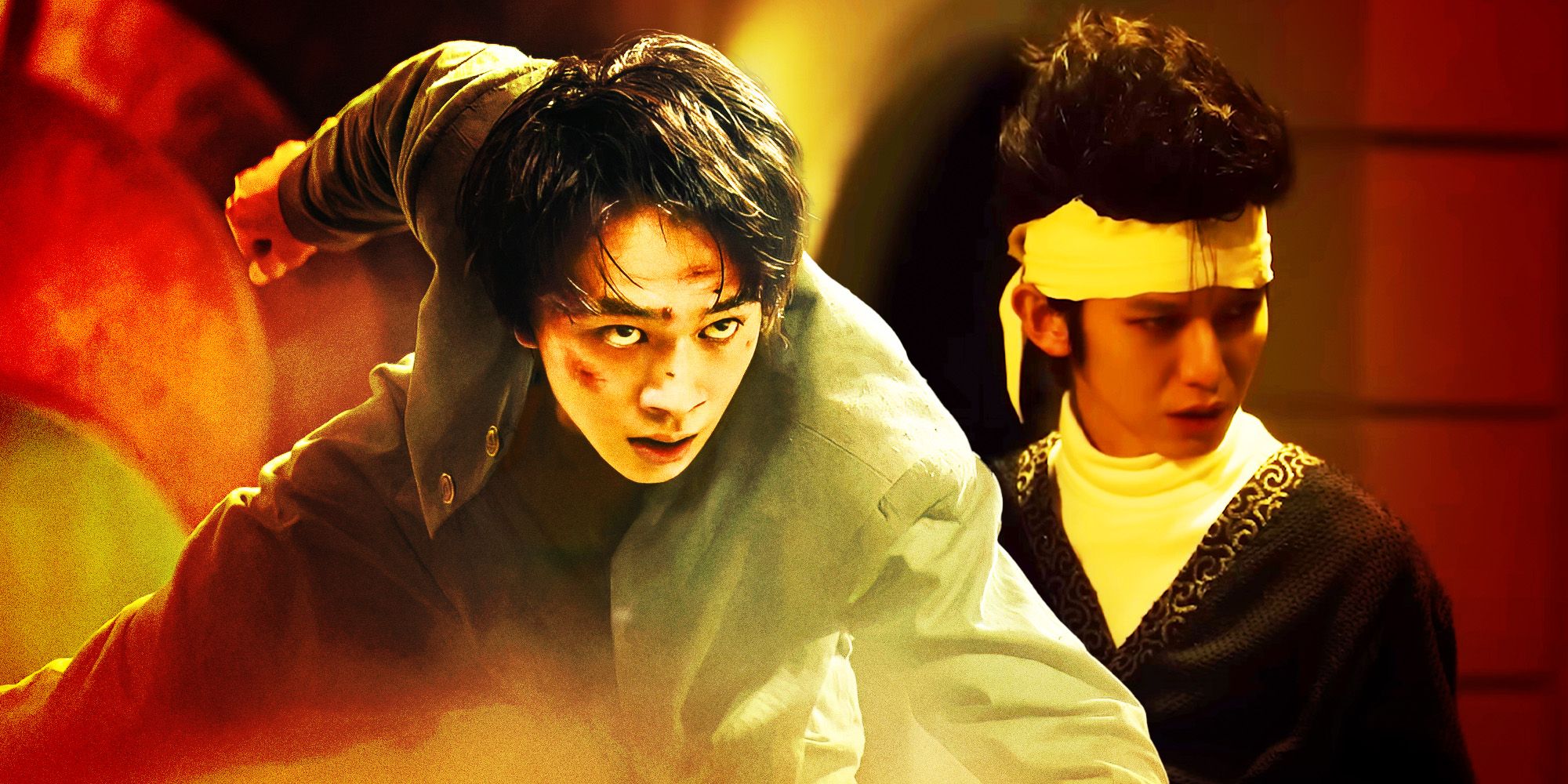 A custom image featuring Yusuke and Hiei in Netflix's Yu Yu Hakusho, both ready to fight