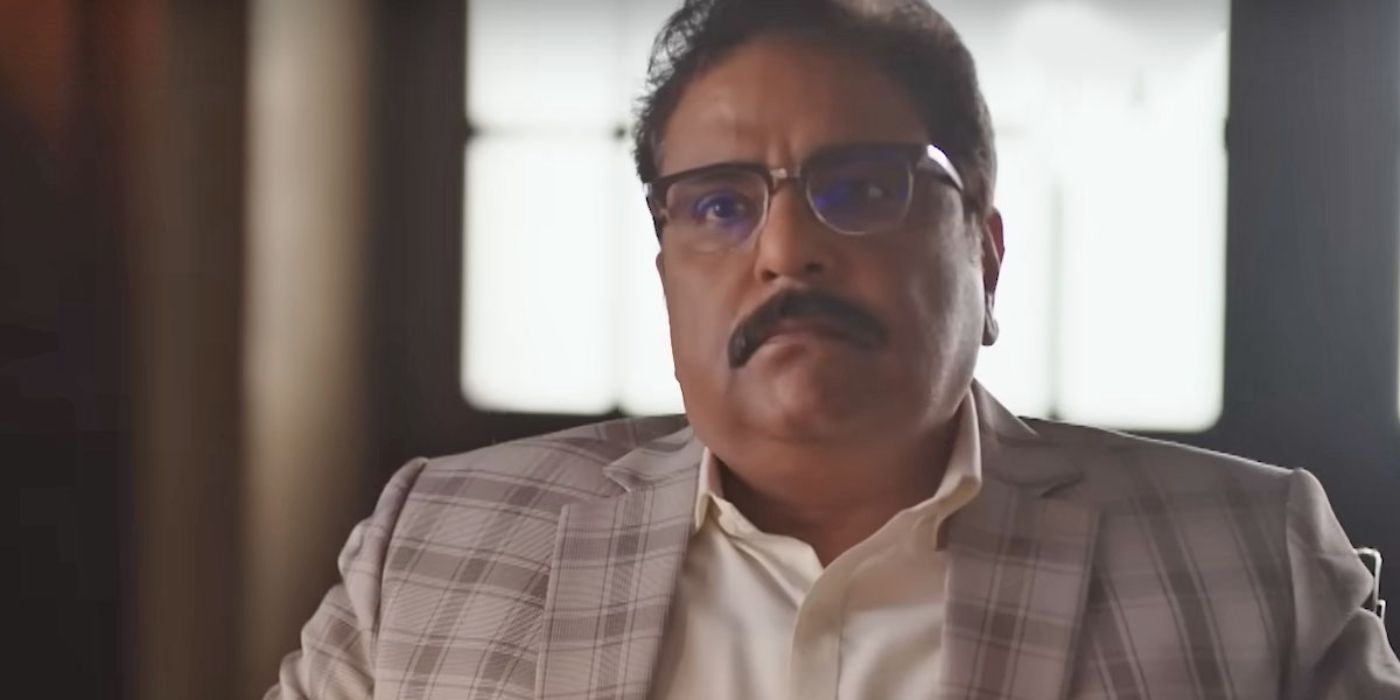 Zakir Hussain as DGP Samar Pratap Singh looking frightened in Inspector Avinash.