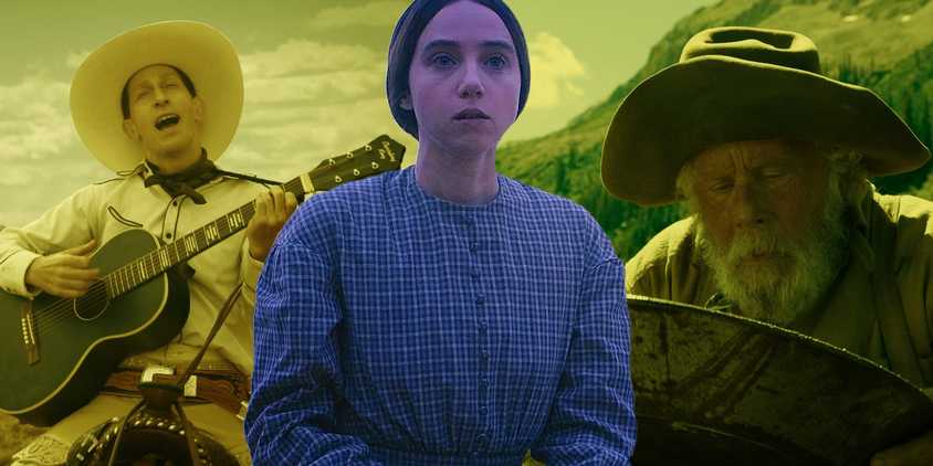 Custom image of Tim Blake Nelson, Zoe Kazan and Tom Waits in The Ballad of Buster Scruggs
