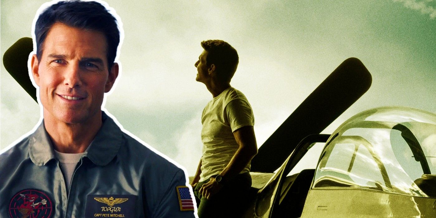 Custom image of Tom Cruise with his P-51 Mustang plane in Top Gun: Maverick