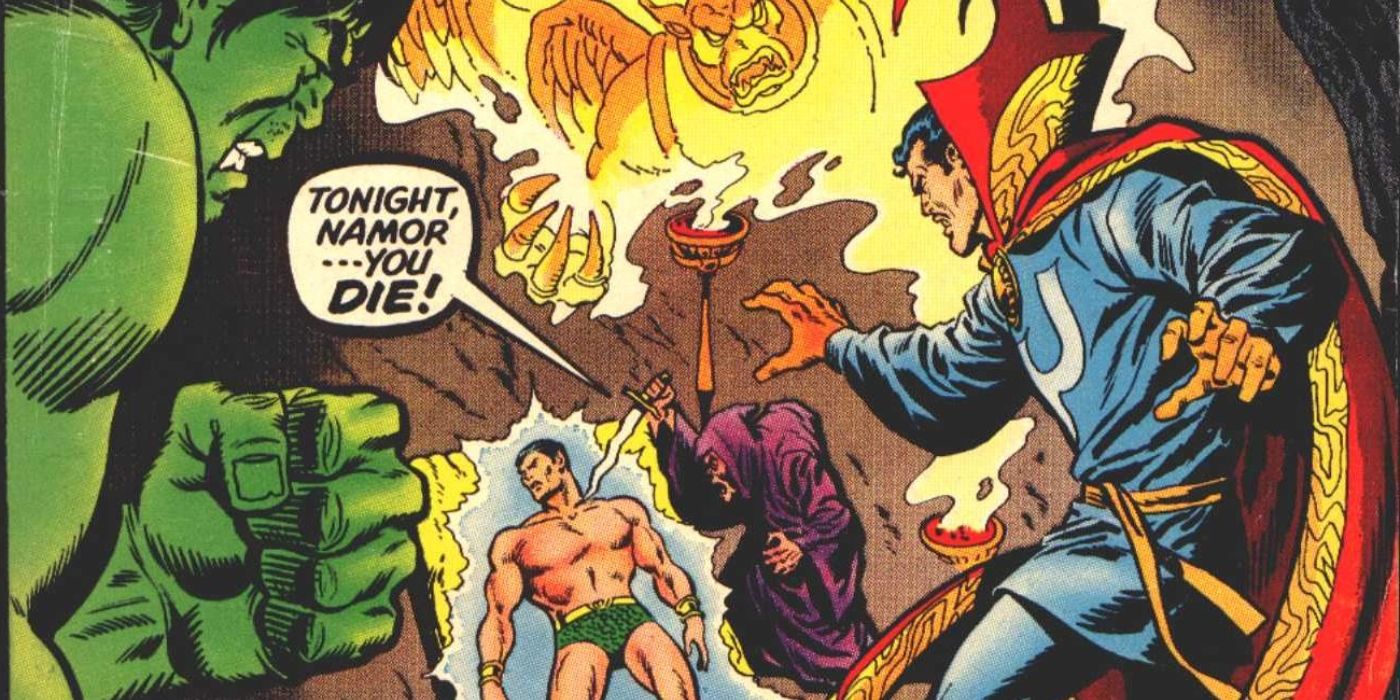 Doctor Strange and Hulk saving Namor's life.